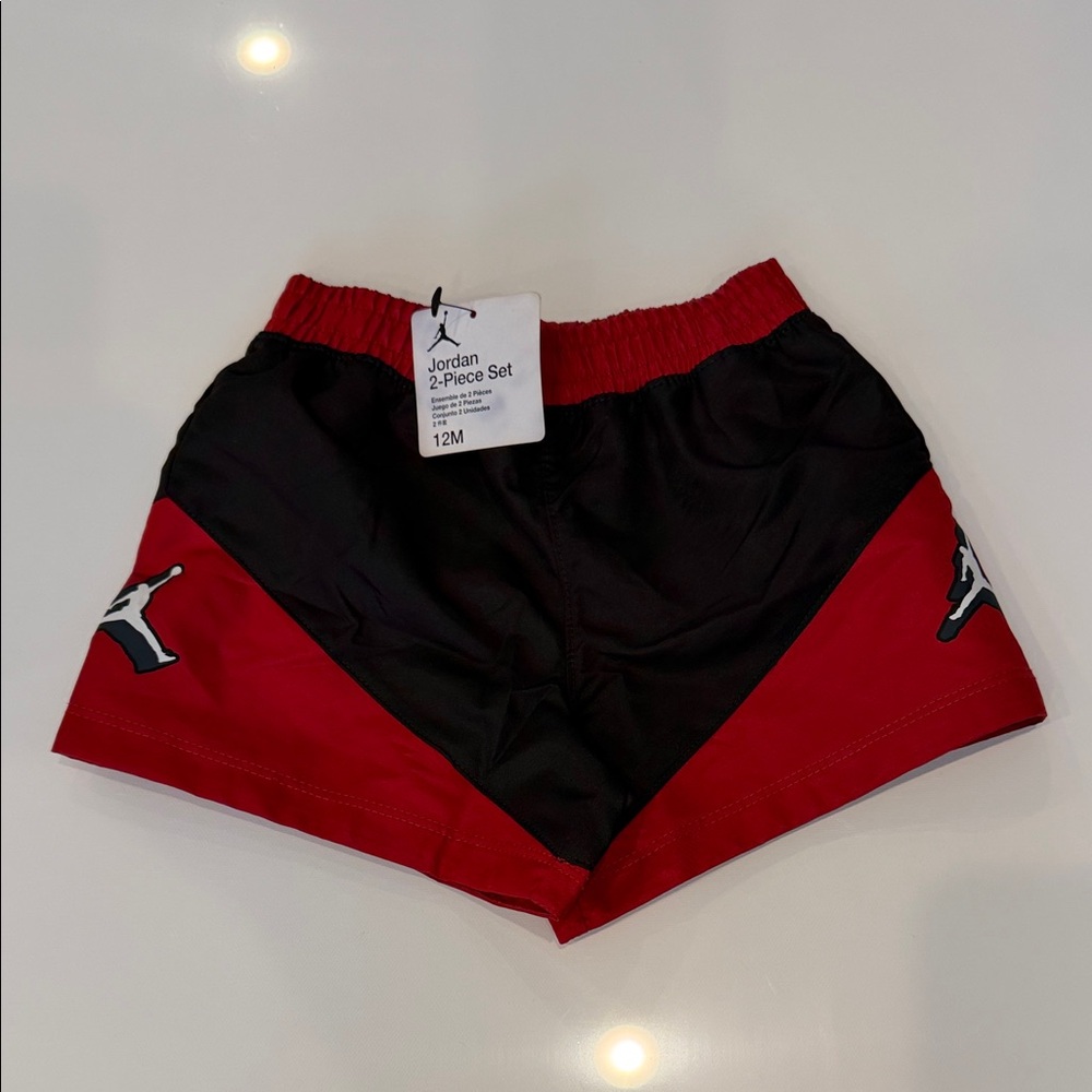 Jordan Toddler Red and Black Sport Shorts